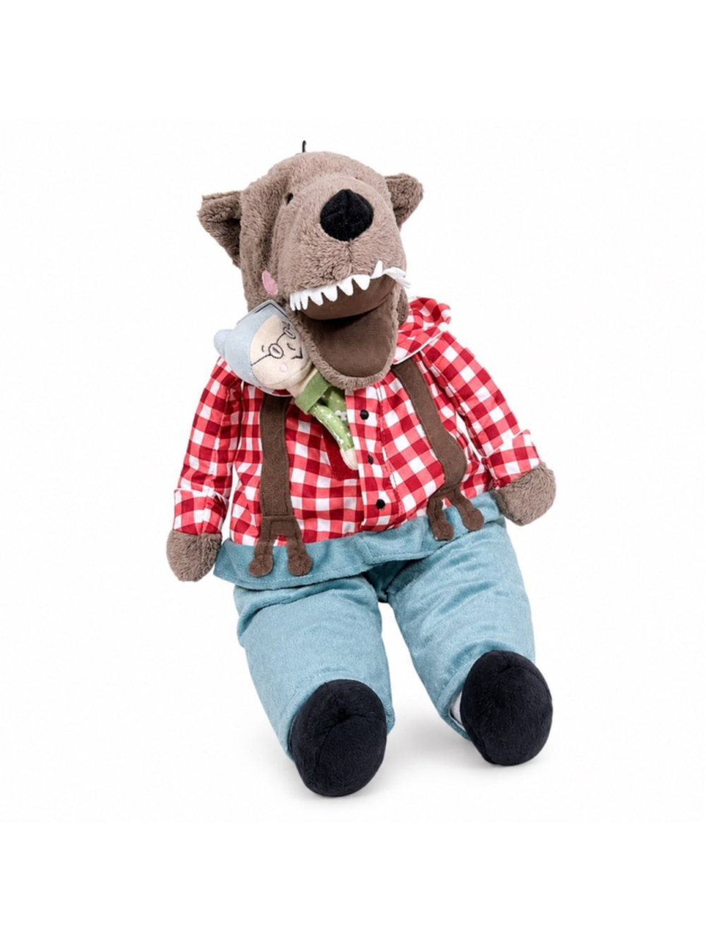 IKEA LUFSIG Big Bad Wolf & Grandma Plush Little Red Riding Hood Stuffed Toy 18"